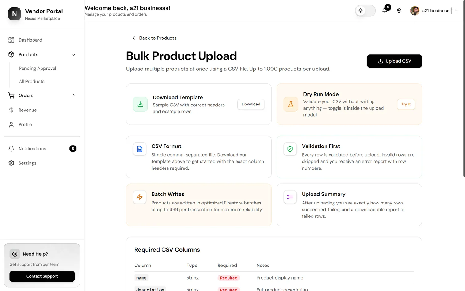 Vendor Dashboard screenshot 5